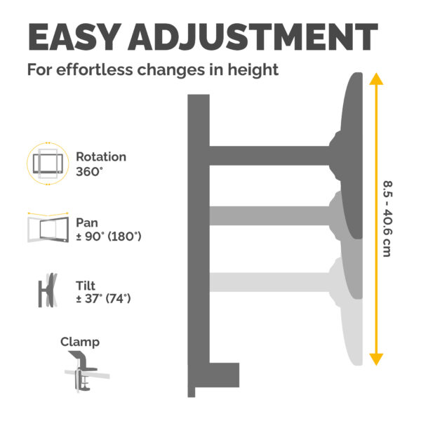 Fellowes Vista Single Monitor Arm - Monitor Mount for 10KG 32 Inch Fellowes Vista Single Monitor Arm - Monitor Mount for 10KG 32 Inch