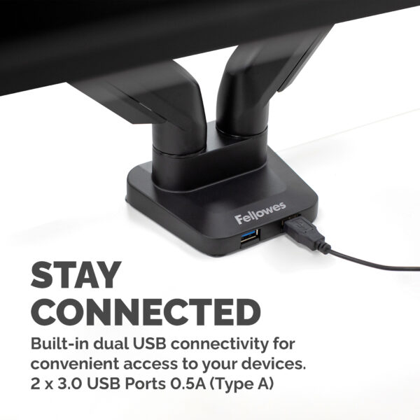 Fellowes Platinum Series Dual Monitor Arm - Monitor Mount for Two 8KG Fellowes Platinum Series Dual Monitor Arm - Monitor Mount for Two 8KG