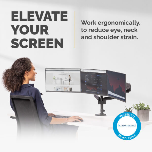 Fellowes Platinum Series Triple Monitor Arm - Monitor Mount for Three Fellowes Platinum Series Triple Monitor Arm - Monitor Mount for Three