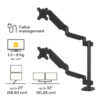 Fellowes Platinum Series Dual Stacking Monitor Arm - Monitor Mount Fellowes Platinum Series Dual Stacking Monitor Arm - Monitor Mount
