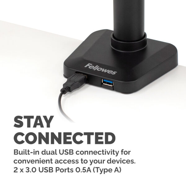 Fellowes Platinum Series Dual Stacking Monitor Arm - Monitor Mount Fellowes Platinum Series Dual Stacking Monitor Arm - Monitor Mount
