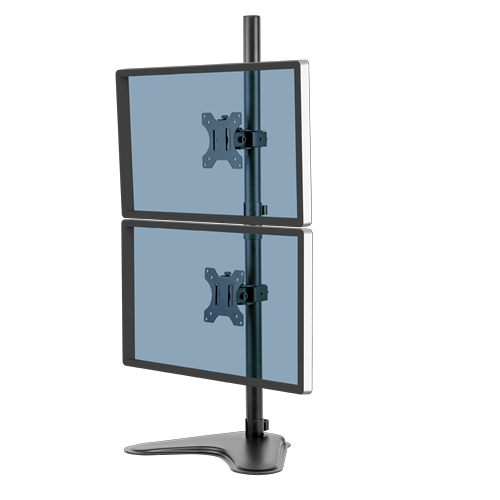 Fellowes Seasa Dual Stacking Monitor Arm - Freestanding Monitor Mount Fellowes Seasa Dual Stacking Monitor Arm - Freestanding Monitor Mount