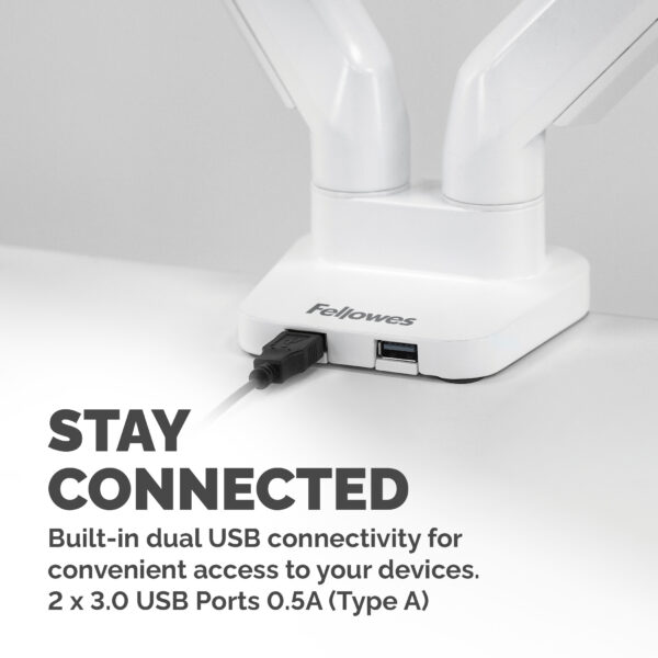 Fellowes Platinum Series Dual Monitor Arm - Monitor Mount for Two 8KG Fellowes Platinum Series Dual Monitor Arm - Monitor Mount for Two 8KG
