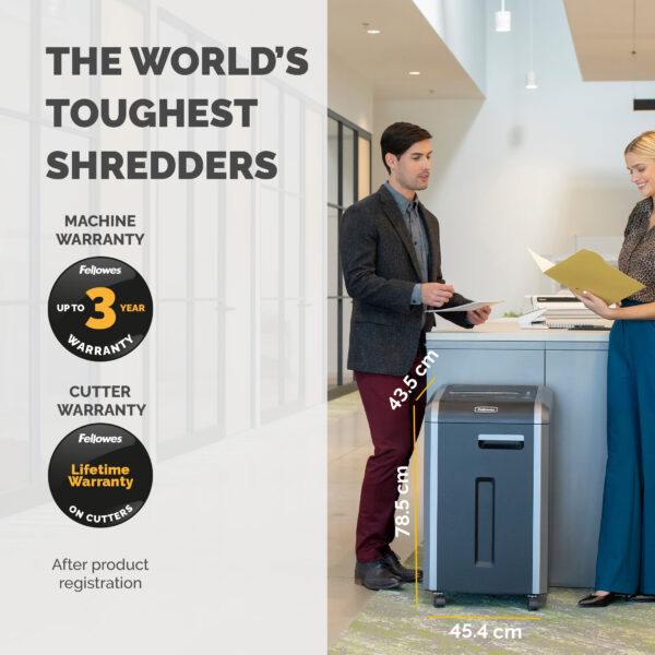Fellowes Paper Shredder 225Ci 24 Sheet Cross Cut Shredder with 60