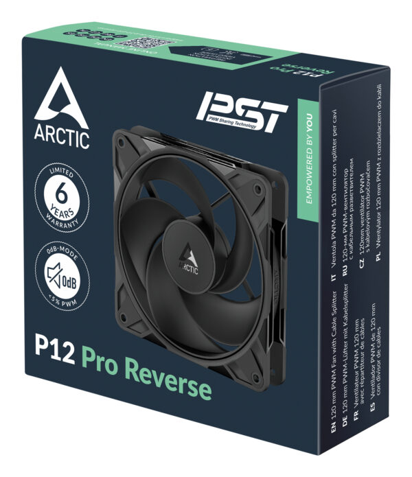 ARCTIC Freezer P12 Pro Reverse - 3 Pack - 120 mm A-RGB PWM Fan with