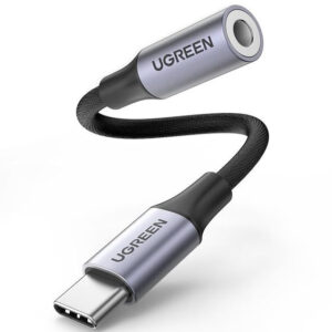 Ugreen 80154 mobile phone cable Black, Grey USB C 3.5mm