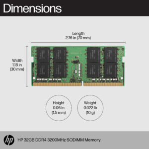 HP 32GB DDR4 3200 SODIMM Memory HP 32GB DDR4 3200 SODIMM Memory