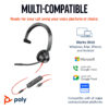 POLY BW3315-M MONAURAL USB-C/A