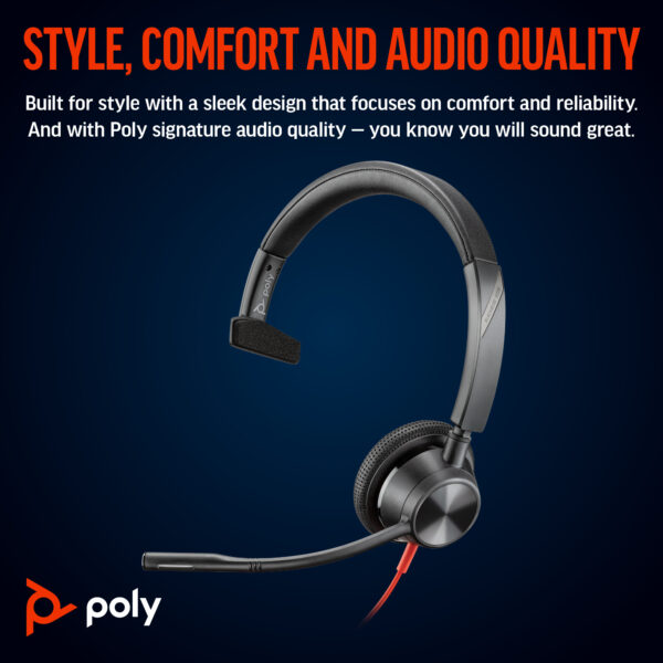 POLY BW3315-M MONAURAL USB-C/A