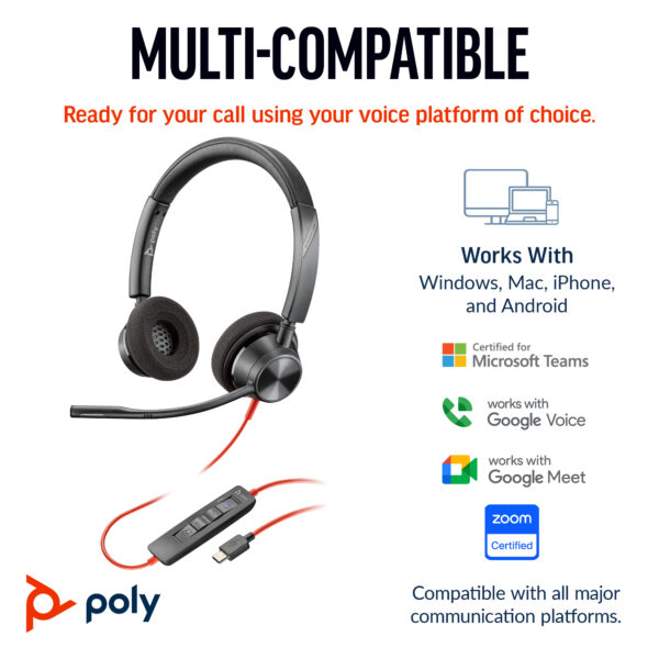 POLY BW3315-M MONAURAL USB-C/A