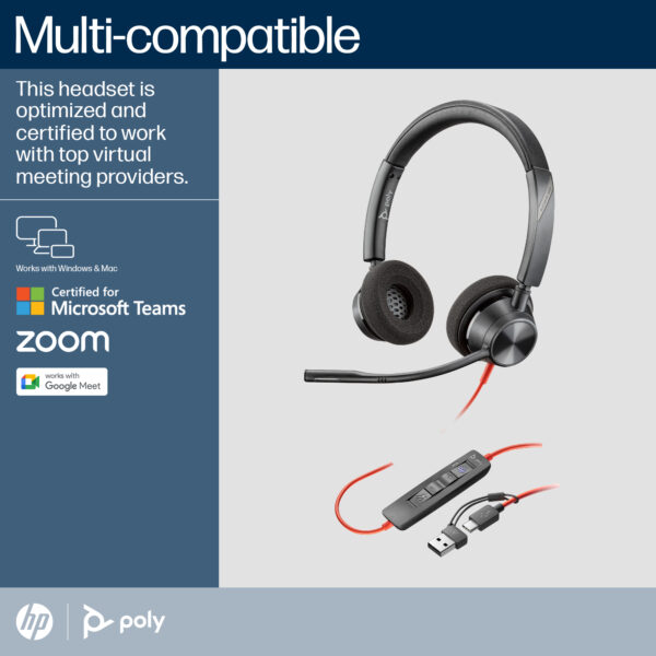 POLY BW3320-M STEREO USB-C/A