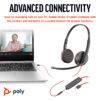 POLY BW3225 STEREO USB-C/A (BULK)
