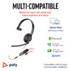 POLY BW5210 MONAURAL USB-C/A (BULK)