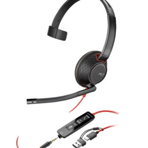 HP Poly Blackwire 5210 Monaural USB-C Headset +3.5mm Plug +USB-C/A POLY BW5210 MONAURAL USB-C/A (BULK)