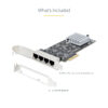 StarTech.com 4-Port 2.5Gbps NBASE-T PCIe Network Card, Intel I225-V,