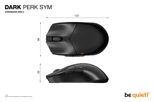 be quiet! Dark Perk | Sym mouse Gaming Right-hand RF Wireless + USB