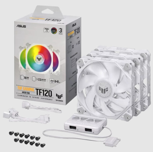 ASUS TUF GAMING TF120 ARGB WHITE EDITION 3IN1 Computer case Air ASUS TUF GAMING TF120 ARGB WHITE EDITION 3IN1 Computer case Air