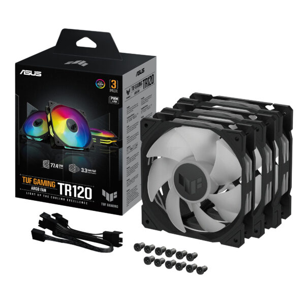 ASUS TUF GAMING TR120 ARGB 3IN1 Black Computer case Air cooler 12 cm ASUS TUF GAMING TR120 ARGB 3IN1 Black Computer case Air cooler 12 cm