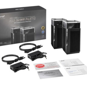 ASUS ZenWiFi Pro ET12 Tri-band (2.4 GHz / 5 GHz / 6 GHz) Wi-Fi 6E ASUS ZenWiFi Pro ET12 Tri-band (2.4 GHz / 5 GHz / 6 GHz) Wi-Fi 6E