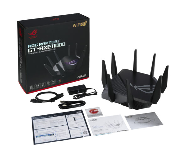 ASUS GT-AXE11000 wireless router Gigabit Ethernet Tri-band (2.4 GHz ASUS GT-AXE11000 wireless router Gigabit Ethernet Tri-band (2.4 GHz