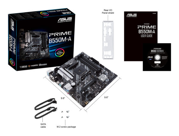 ASUS PRIME B550M-A AMD B550 Socket AM4 micro ATX ASUS PRIME B550M-A AMD B550 Socket AM4 micro ATX