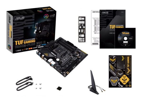 ASUS TUF GAMING B550M-PLUS WIFI II AMD B550 Socket AM4 micro ATX ASUS TUF GAMING B550M-PLUS WIFI II AMD B550 Socket AM4 micro ATX