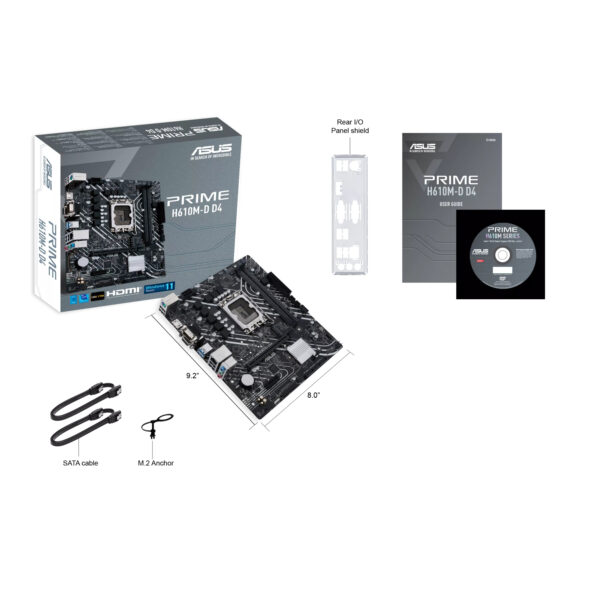 ASUS PRIME H610M-D D4 Intel H610 LGA 1700 micro ATX ASUS PRIME H610M-D D4 Intel H610 LGA 1700 micro ATX