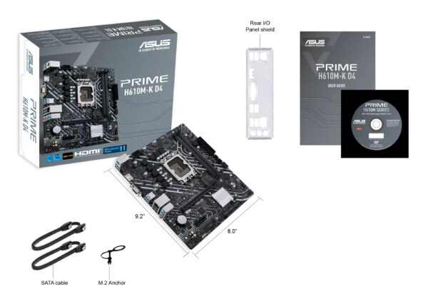 ASUS PRIME H610M-K D4 Intel H610 LGA 1700 micro ATX ASUS PRIME H610M-K D4 Intel H610 LGA 1700 micro ATX