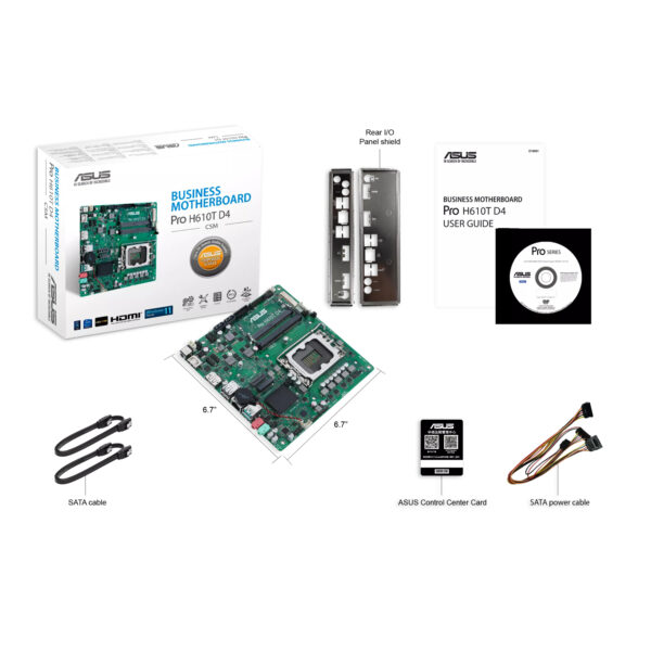 ASUS Pro H610T D4-CSM Intel H610 LGA 1700 mini ITX ASUS Pro H610T D4-CSM Intel H610 LGA 1700 mini ITX