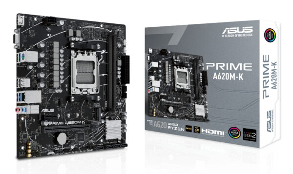 ASUS PRIME A620M-K AMD A620 Socket AM5 micro ATX ASUS PRIME A620M-K AMD A620 Socket AM5 micro ATX