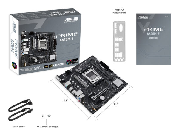 ASUS PRIME A620M-E-CSM AMD A620 Socket AM5 micro ATX ASUS PRIME A620M-E-CSM AMD A620 Socket AM5 micro ATX