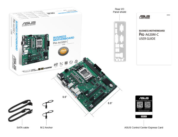 ASUS PRO A620M-C-CSM AMD A620 Socket AM5 micro ATX ASUS PRO A620M-C-CSM AMD A620 Socket AM5 micro ATX