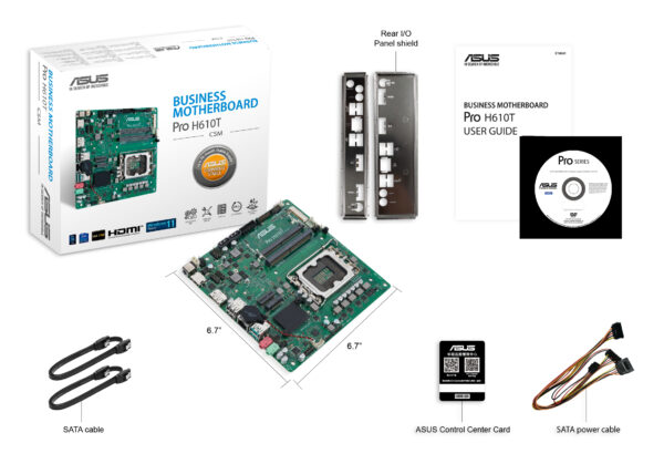 ASUS PRO H610T-CSM Intel H610 LGA 1700 mini ITX ASUS PRO H610T-CSM Intel H610 LGA 1700 mini ITX