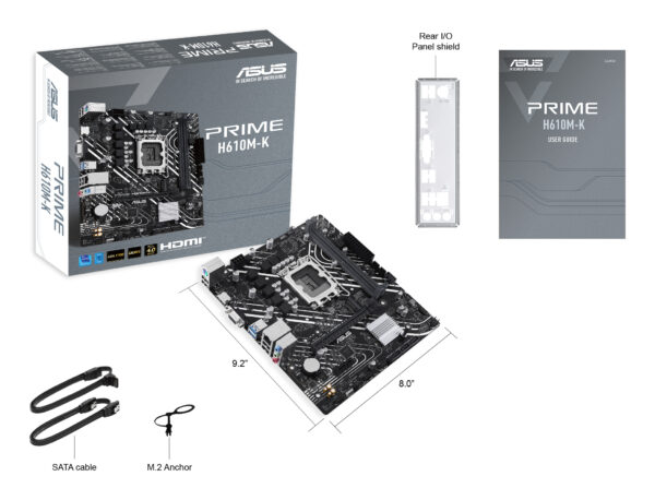 ASUS Prime H610M-K Intel H610 LGA 1700 micro ATX ASUS Prime H610M-K Intel H610 LGA 1700 micro ATX