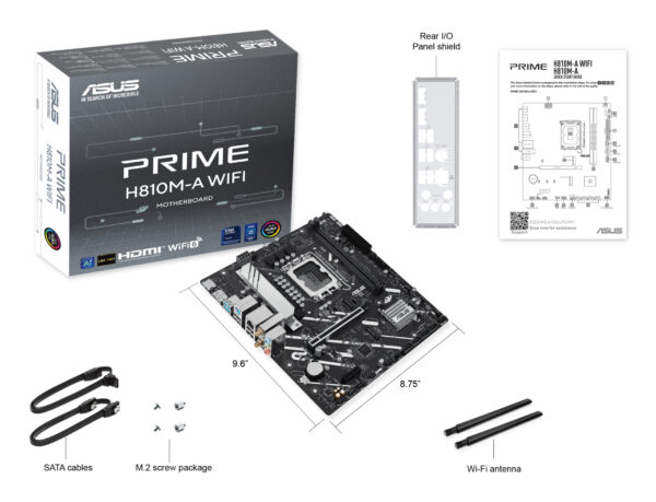 ASUS PRIME H810M-A WIFI Intel H810 LGA 1851 (Socket V1) micro ATX ASUS PRIME H810M-A WIFI Intel H810 LGA 1851 (Socket V1) micro ATX