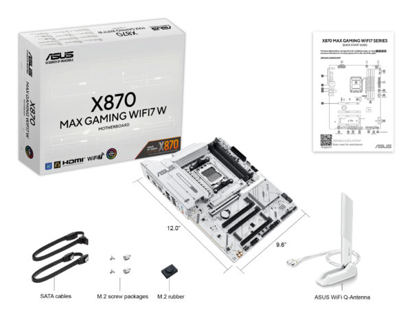 ASUS X870 MAX GAMING WIFI7 W AMD X870 Socket AM5 ATX ASUS X870 MAX GAMING WIFI7 W AMD X870 Socket AM5 ATX