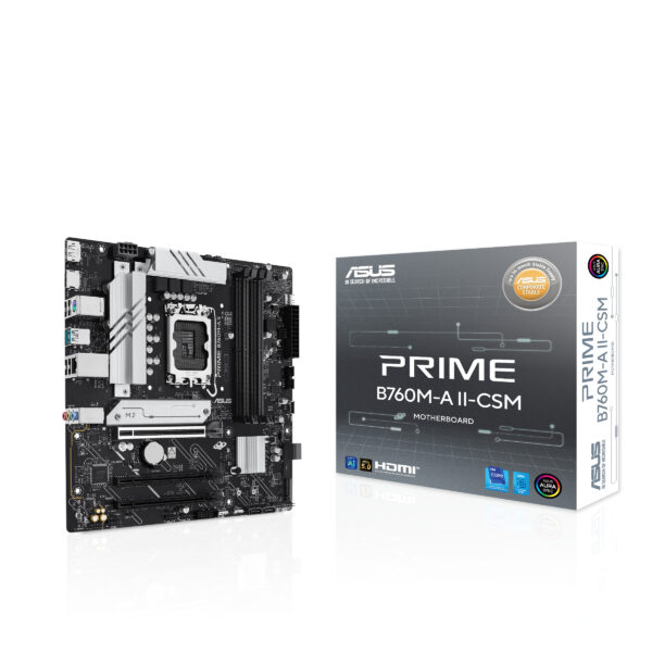 ASUS PRIME B760M-A II-CSM Intel B760 LGA 1700 micro ATX ASUS PRIME B760M-A II-CSM Intel B760 LGA 1700 micro ATX