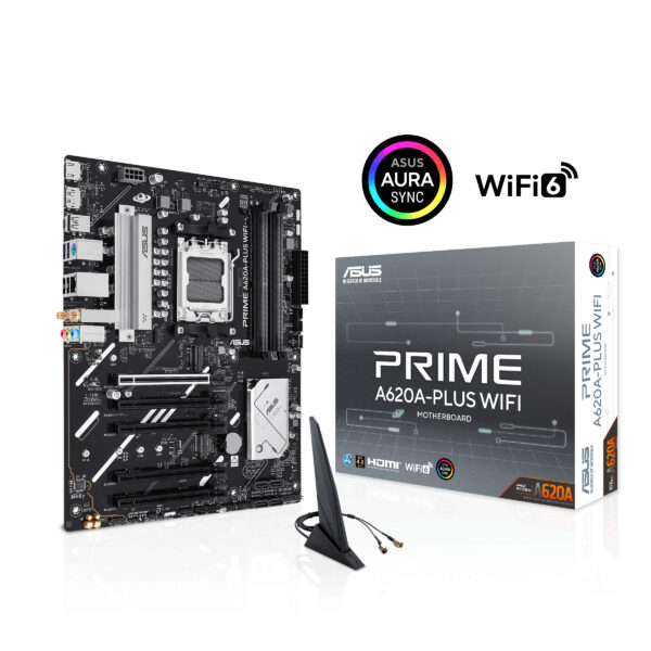 ASUS PRIME A620A-PLUS WIFI AMD A620A Socket AM5 ATX ASUS PRIME A620A-PLUS WIFI AMD A620A Socket AM5 ATX