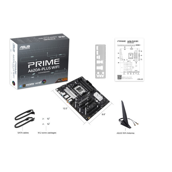 ASUS PRIME A620A-PLUS WIFI AMD A620A Socket AM5 ATX ASUS PRIME A620A-PLUS WIFI AMD A620A Socket AM5 ATX