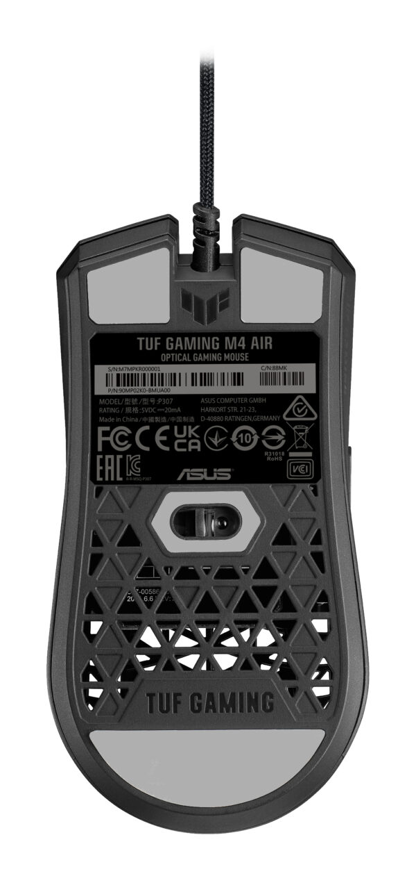 ASUS TUF Gaming M4 Air mouse Ambidextrous USB Type-A Optical 16000 DPI ASUS TUF Gaming M4 Air mouse Ambidextrous USB Type-A Optical 16000 DPI