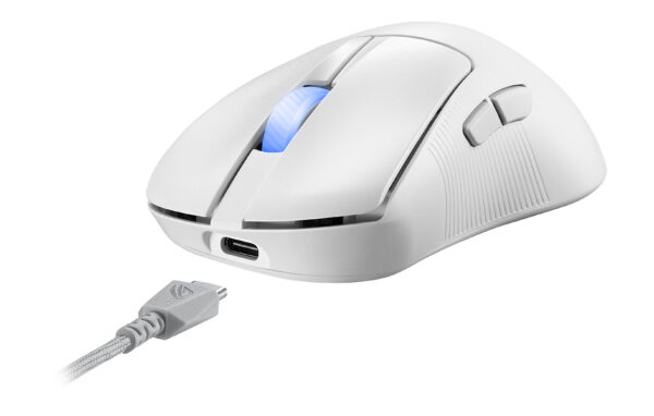 ASUS ROG Keris II Ace Wireless AimPoint White mouse Gaming Right-hand ASUS ROG Keris II Ace Wireless AimPoint White mouse Gaming Right-hand