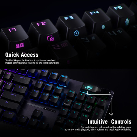 ASUS ROG Strix Scope II X keyboard Gaming USB Black ASUS ROG Strix Scope II X keyboard Gaming USB Black