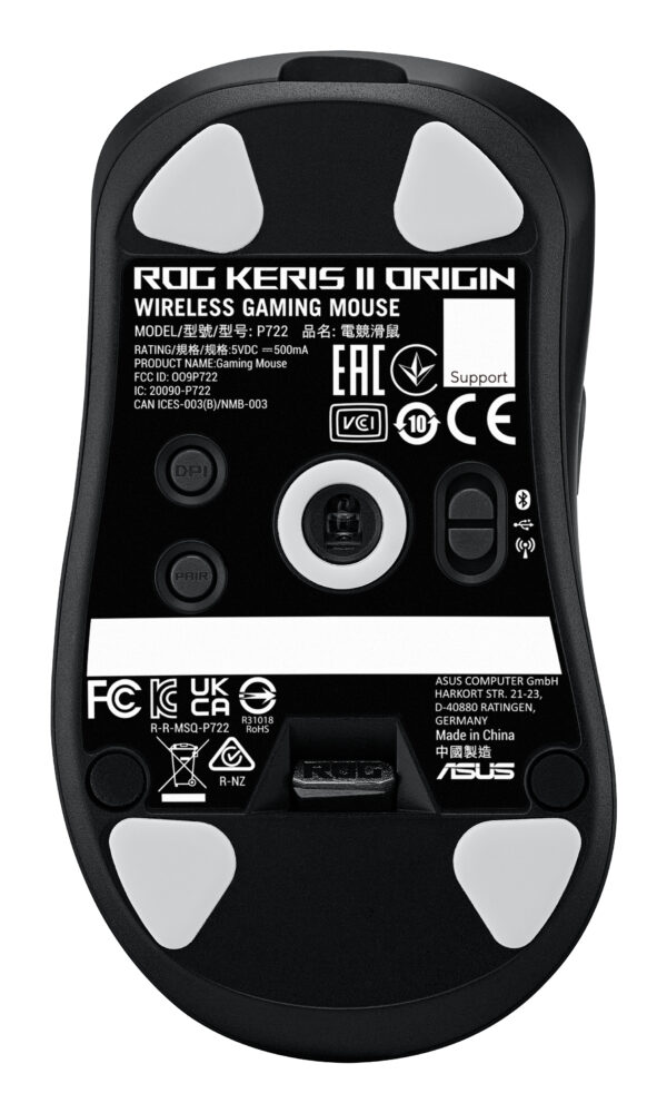 ASUS ROG Keris II Origin BLK mouse Gaming Right-hand RF Wireless + ASUS ROG Keris II Origin BLK mouse Gaming Right-hand RF Wireless +