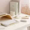 ASUS Marshmallow KW100 keyboard Home Bluetooth Beige ASUS Marshmallow KW100 keyboard Home Bluetooth Beige
