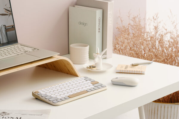 ASUS Marshmallow KW100 keyboard Home Bluetooth Beige ASUS Marshmallow KW100 keyboard Home Bluetooth Beige