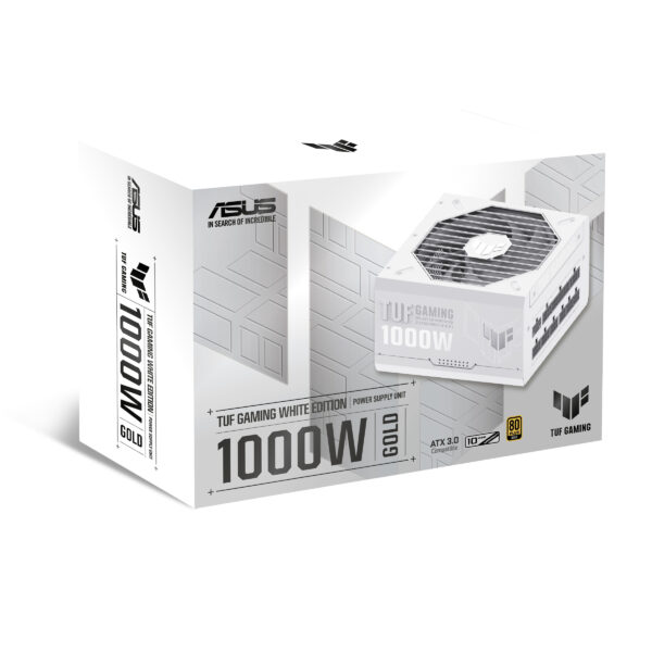ASUS TUF Gaming 1000W Gold White Edition power supply unit 20+4 pin ASUS TUF Gaming 1000W Gold White Edition power supply unit 20+4 pin