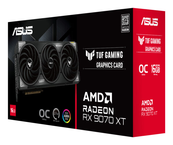ASUS TUF Gaming TUF-RX9070XT-O16G-GAMING AMD Radeon RX 9070 XT 16 GB ASUS TUF Gaming TUF-RX9070XT-O16G-GAMING AMD Radeon RX 9070 XT 16 GB