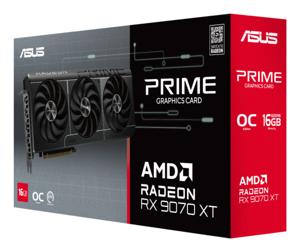 ASUS Prime -RX9070XT-O16G AMD Radeon RX 9070 XT 16 GB GDDR6 ASUS Prime -RX9070XT-O16G AMD Radeon RX 9070 XT 16 GB GDDR6