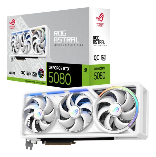 ASUS ROG Astral - -RTX5080-O16G-WHITE NVIDIA GeForce RTX 5080 16 GB