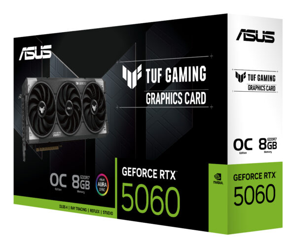 ASUS TUF Gaming TUF-RTX5060-O8G-GAMING NVIDIA GeForce RTX 5060 8 GB ASUS TUF Gaming TUF-RTX5060-O8G-GAMING NVIDIA GeForce RTX 5060 8 GB